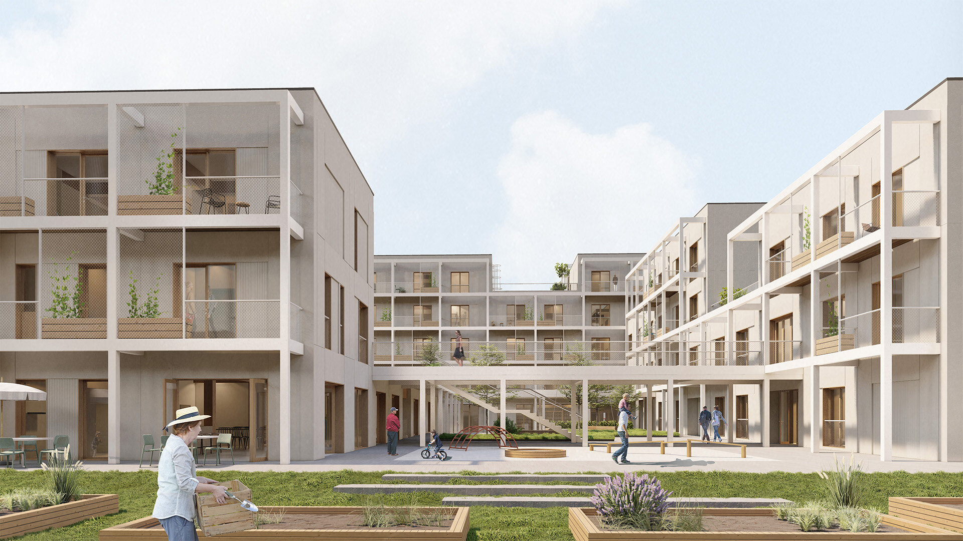 Social housing complex and Urban regeneration in the southern neighborhood