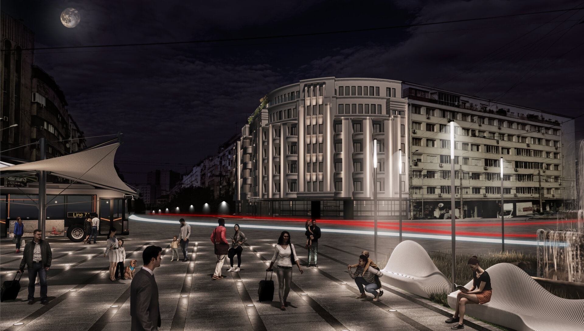 Urban regeneration of Gara de Nord Square through rehabilitation and functional conversion of Dunărea Hotel