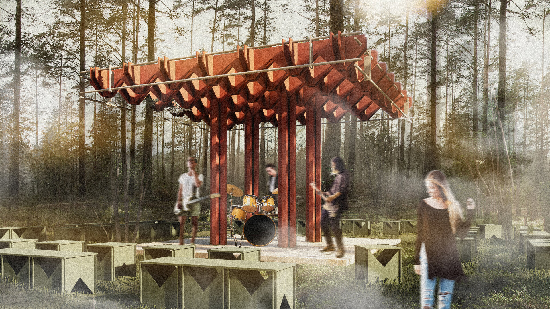 Vellum - breeze stage pavilion