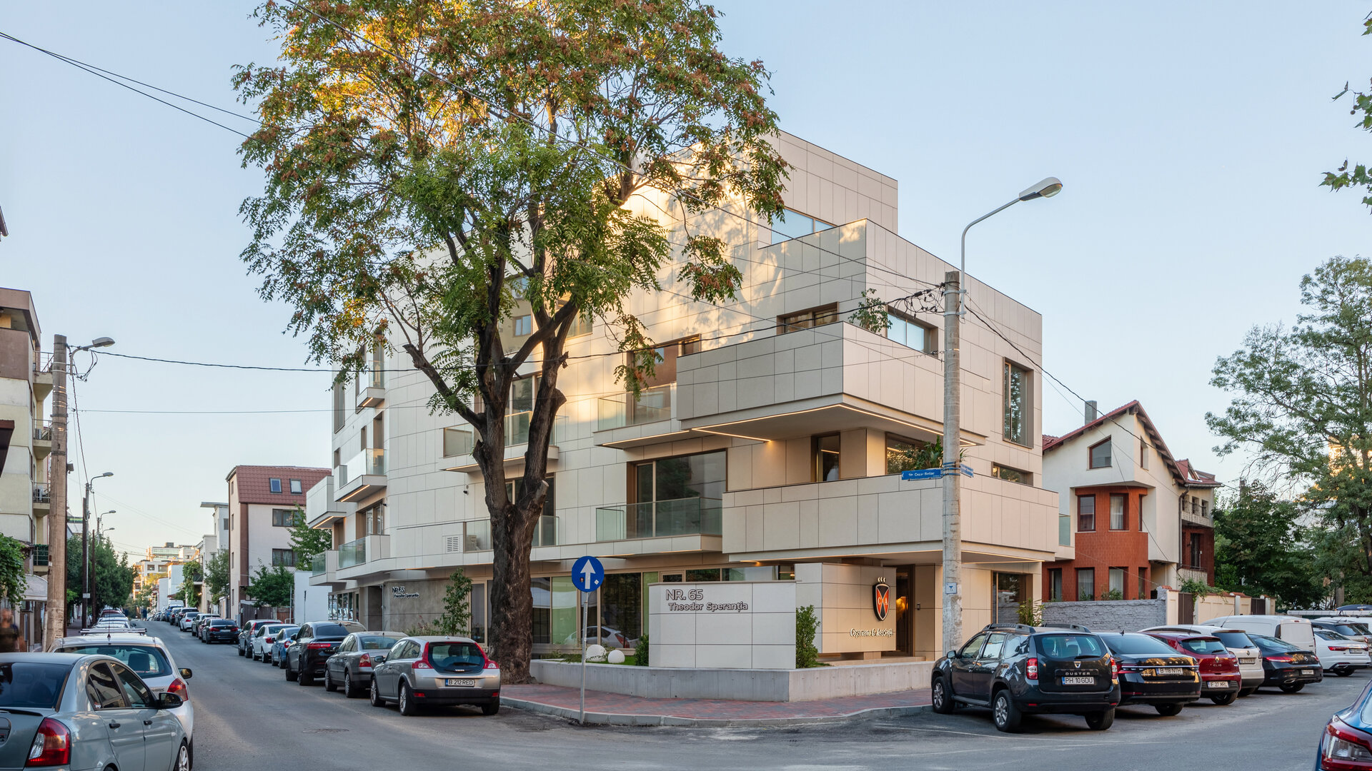 A boutique apartment block behind the “concrete curtain”