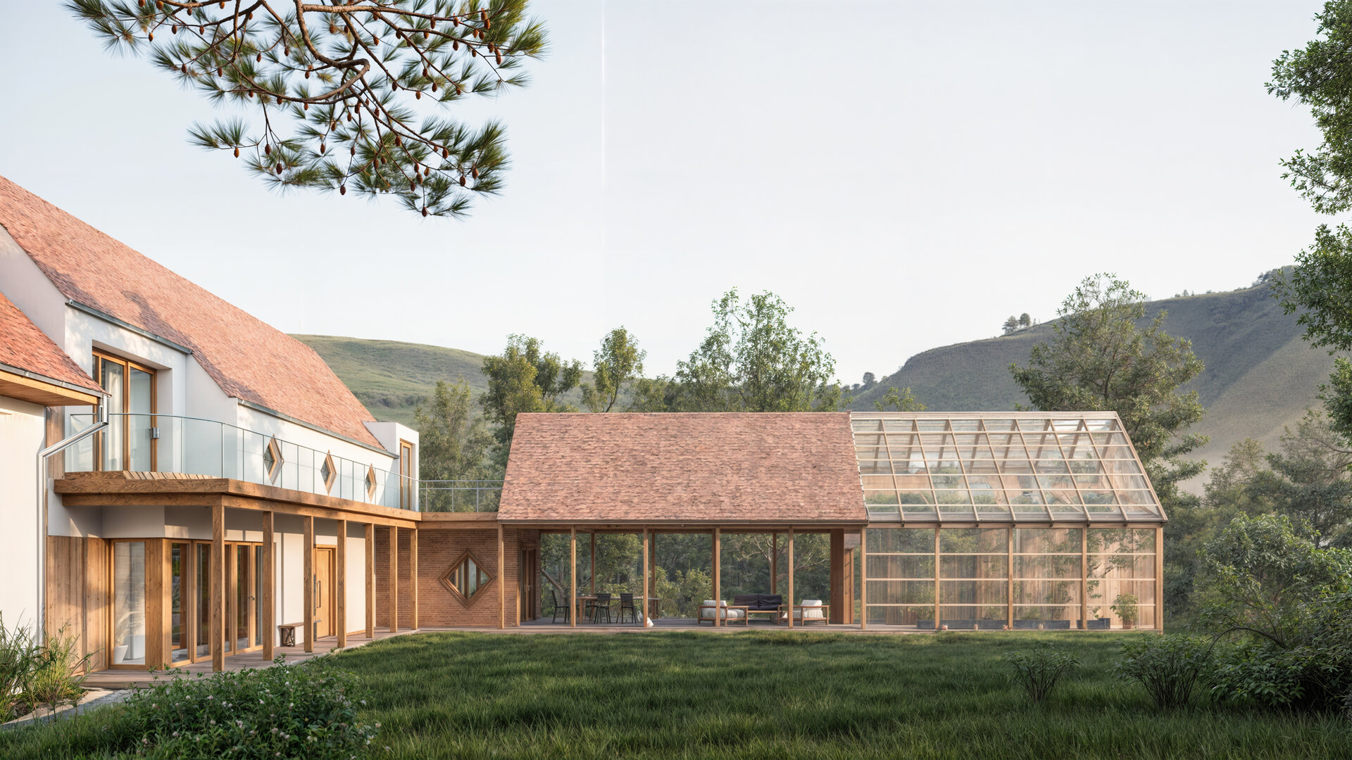 Transylvanian guesthouse with greenhouse and sauna