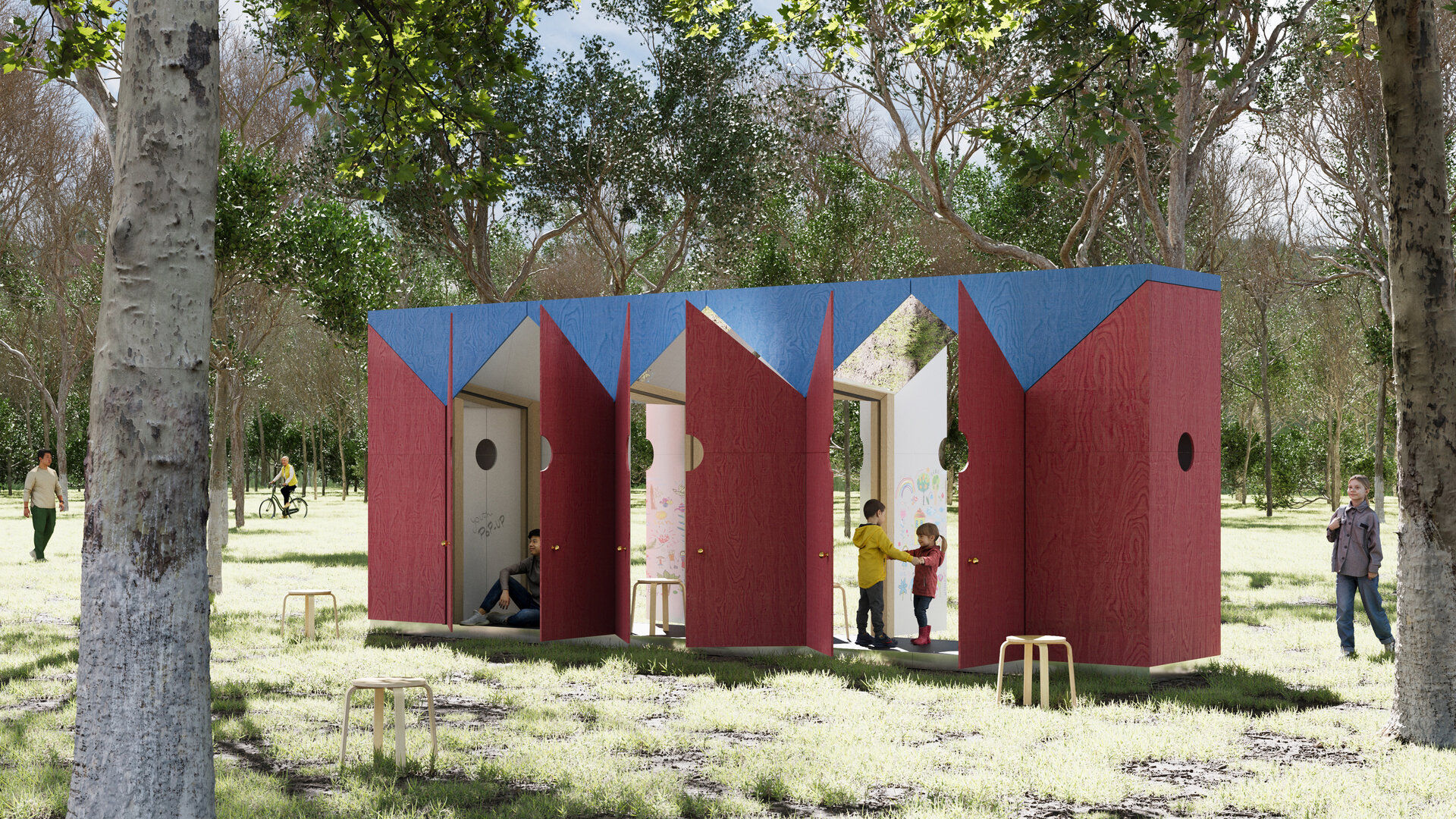 Urban Toy - a cabinet for play in Copou Park, Iași