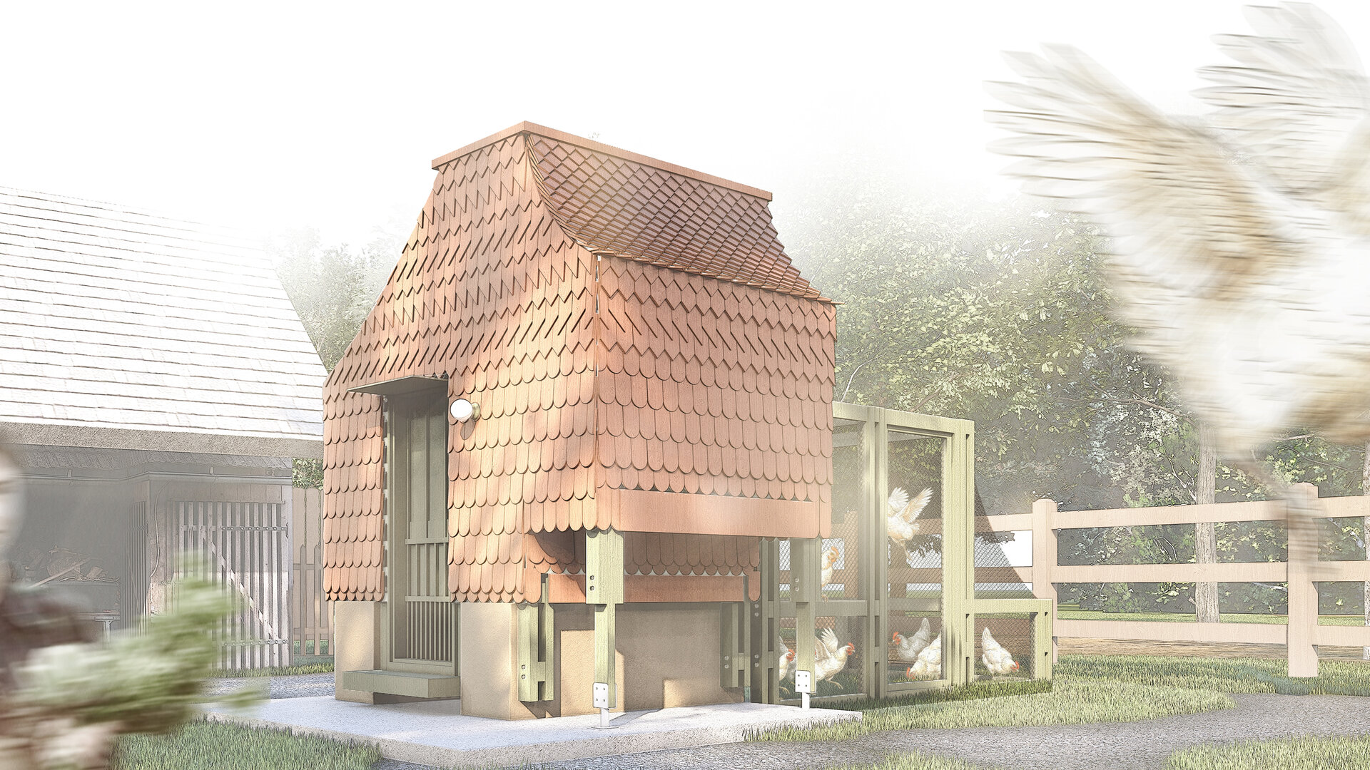 Chicken COOP - micro-arhitectură pentru zece găini